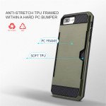 Wholesale iPhone 7 Plus Credit Card Armor Hybrid Case (Army Green)